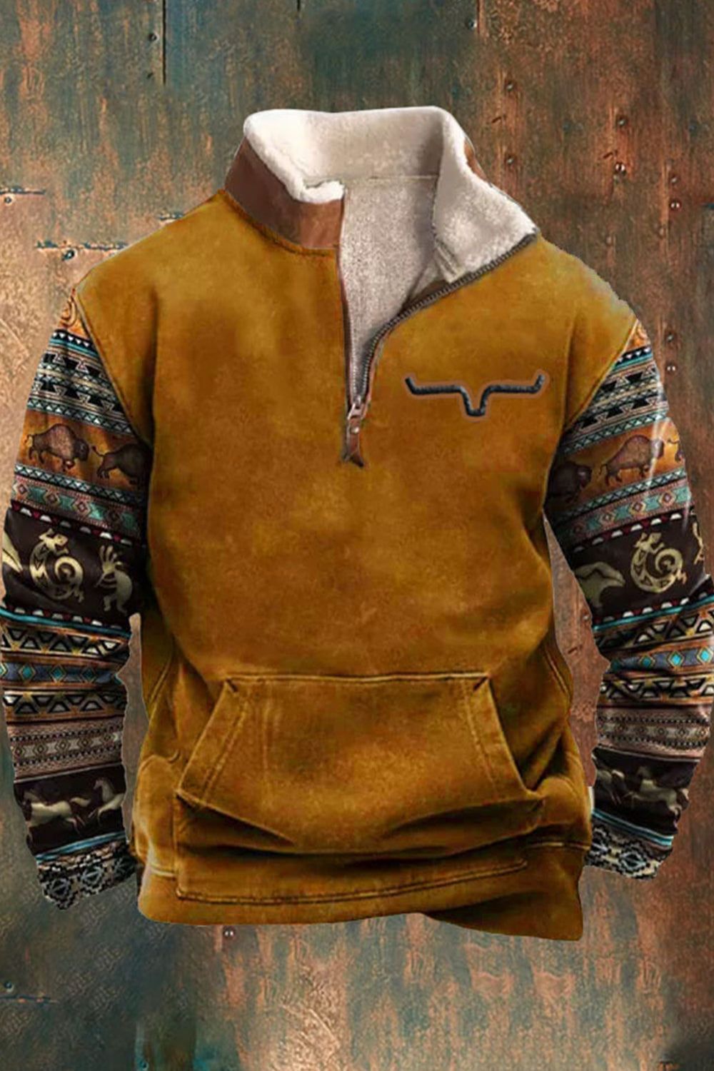 3D-bedruckter Pullover für Männer mit auffälligem Design, ideal für kühle Herbst- und Wintertage, weiches und warmes Material.