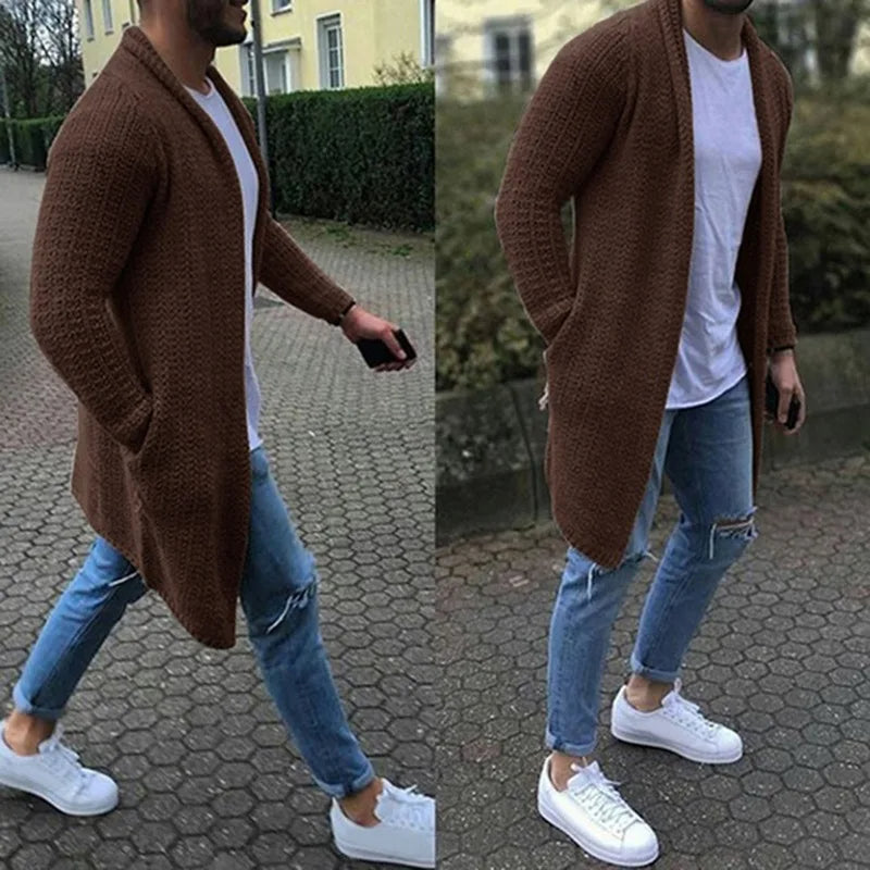 Warme lange Strickjacke für Männer für den Winter - Arent