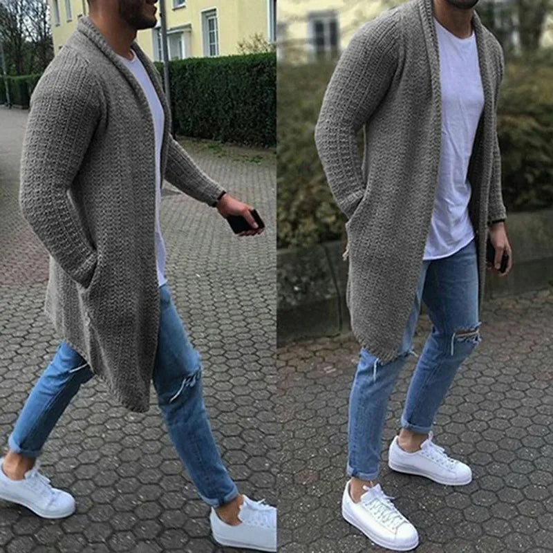 Warme lange Strickjacke für Männer für den Winter - Arent