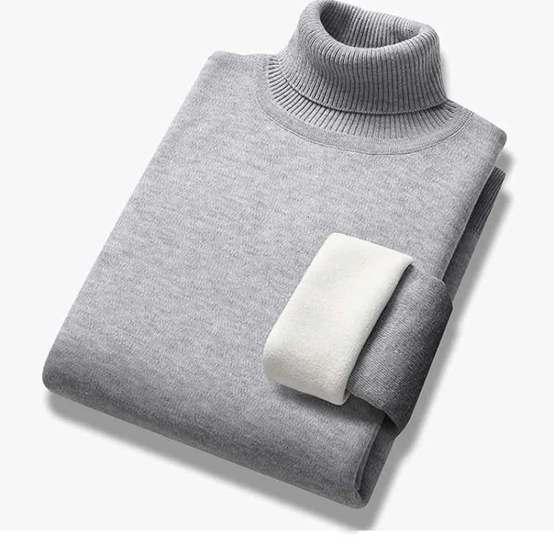 Unifarbener Herren-Rollkragenpullover für trendigen Komfort - Lex