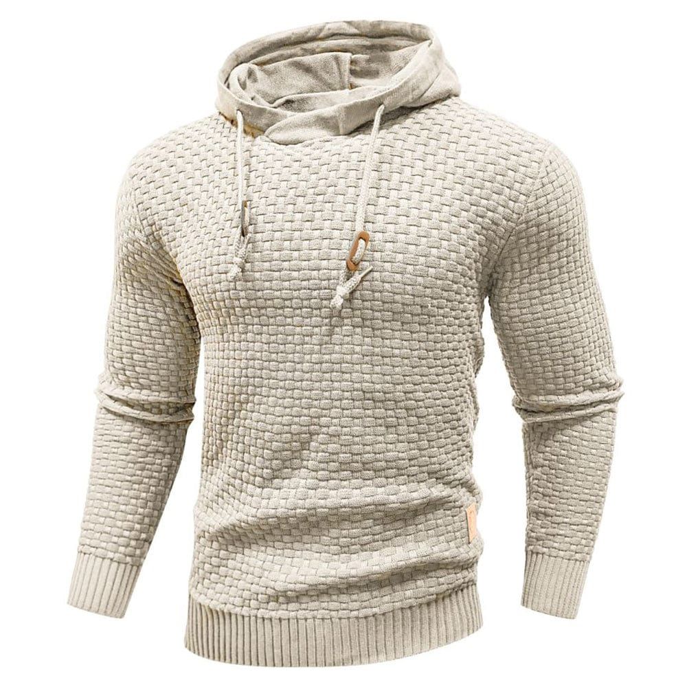 Schmal geschnittener Herren-Kapuzenpullover, ideal für Herbst und Winter, bietet Stil und Wärme.