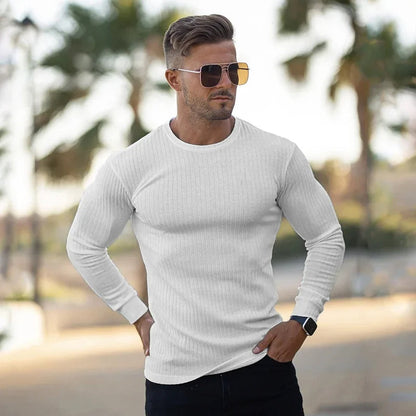 Muscle Fit Rippenpullover für Männer - Rik