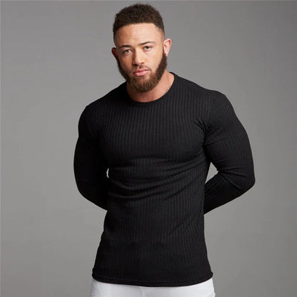 Muscle Fit Rippenpullover für Männer - Rik