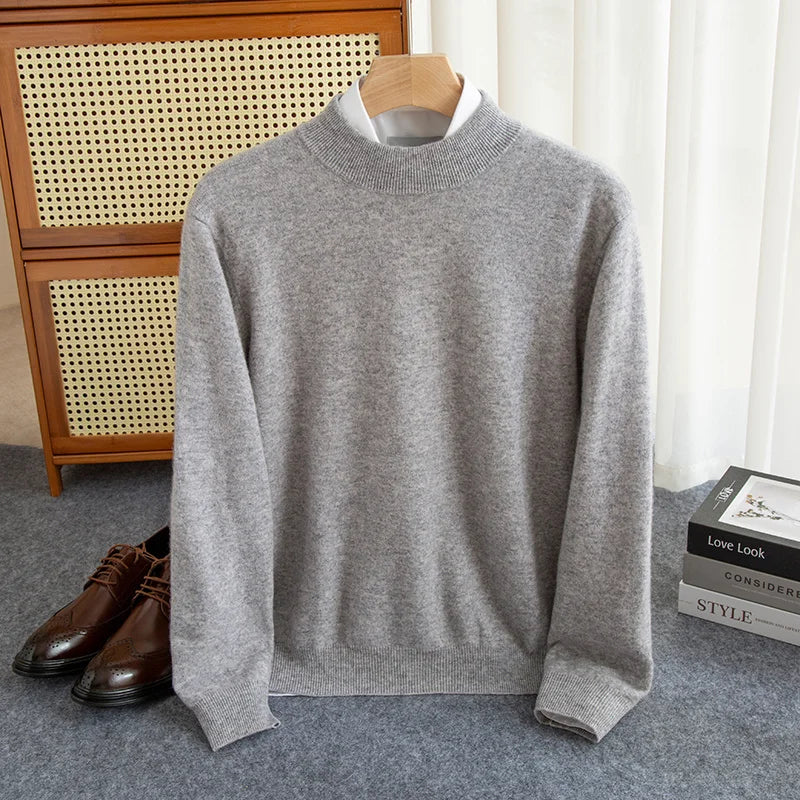 Eleganter Wollpullover für Männer, ideal für Herbst und Winter, stilvoller und bequemer Schnitt.