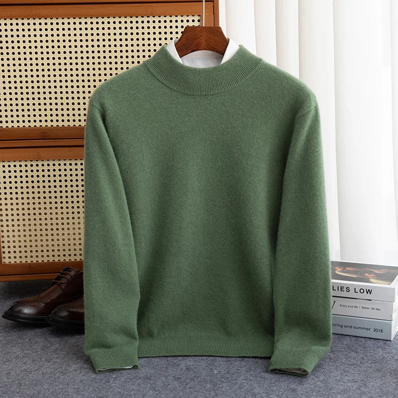 Eleganter Wollpullover für Männer, ideal für Herbst und Winter, stilvoller und bequemer Schnitt.