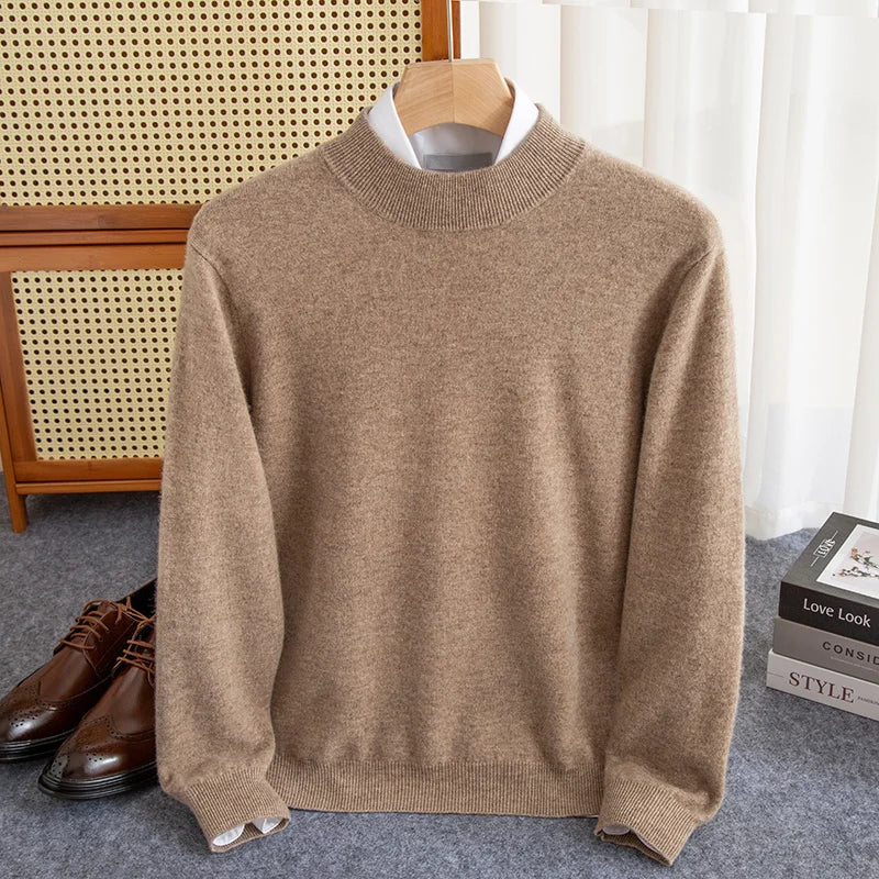 Eleganter Wollpullover für Männer, ideal für Herbst und Winter, stilvoller und bequemer Schnitt.