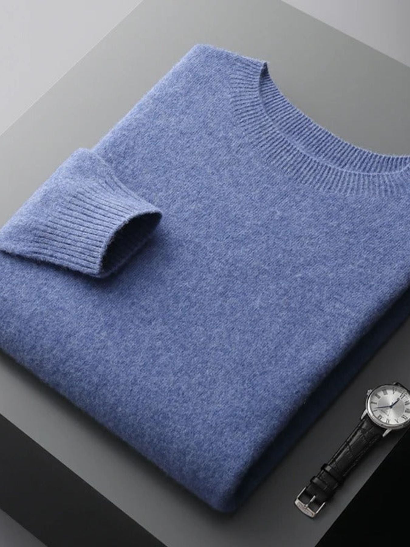 Eleganter Pullover aus Wolle für Männer, ideal für stilvolle Herbst- und Winteroutfits