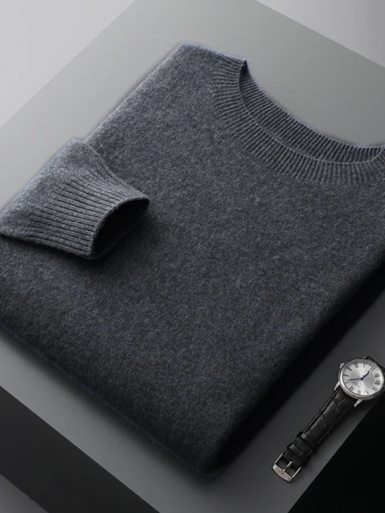 Eleganter Pullover aus Wolle für Männer, ideal für stilvolle Herbst- und Winteroutfits