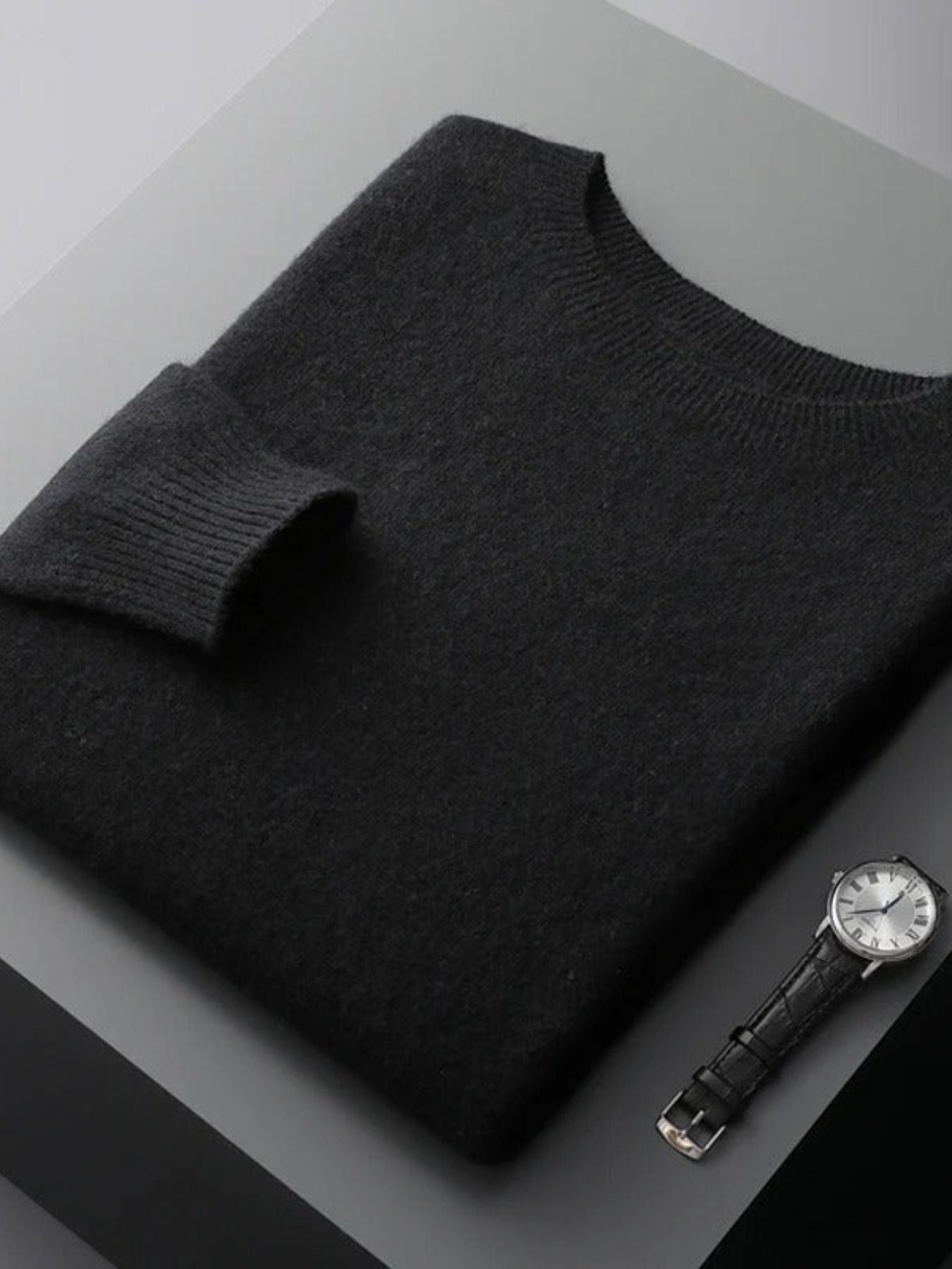 Eleganter Pullover aus Wolle für Männer, ideal für stilvolle Herbst- und Winteroutfits