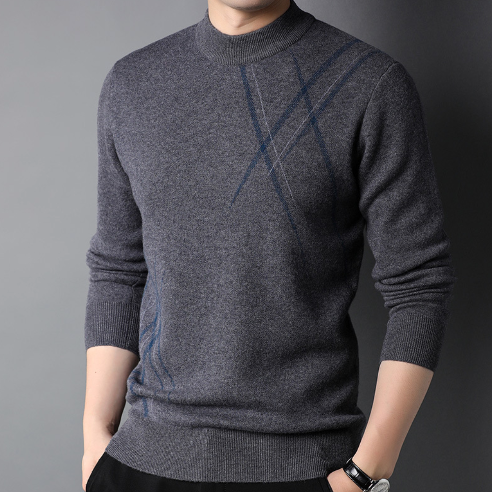 Herren Casual Strickpullover, ideal für Herbst- und Wintertage, weiches und atmungsaktives Strickmaterial, vielseitig kombinierbar