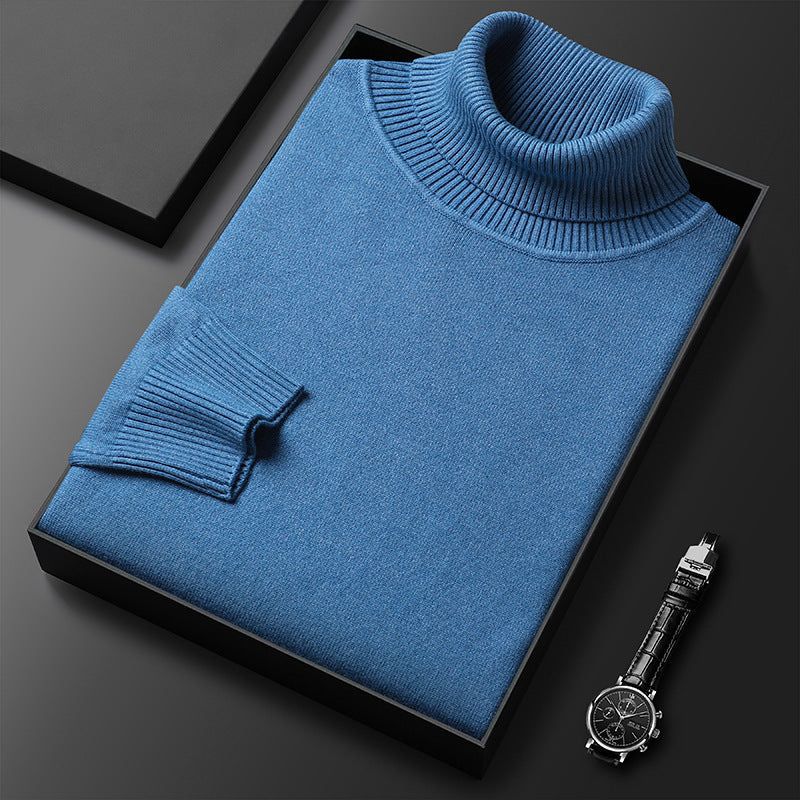 Herren Pullover mit Rollkragen, elegantes Design, ideal für Herbst und Winter, bietet Komfort und Wärme für kühle Tage.