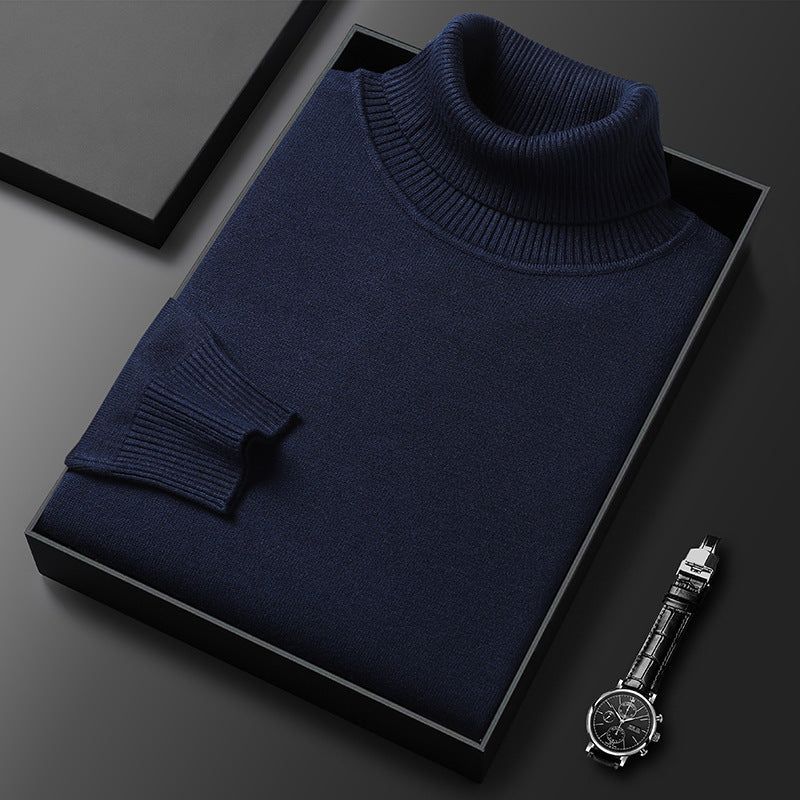 Herren Pullover mit Rollkragen, elegantes Design, ideal für Herbst und Winter, bietet Komfort und Wärme für kühle Tage.