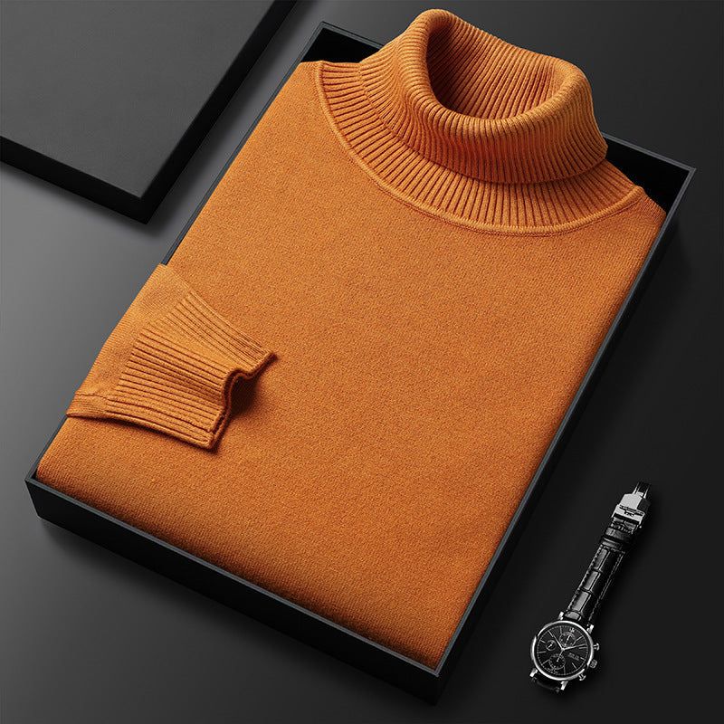 Herren Pullover mit Rollkragen, elegantes Design, ideal für Herbst und Winter, bietet Komfort und Wärme für kühle Tage.