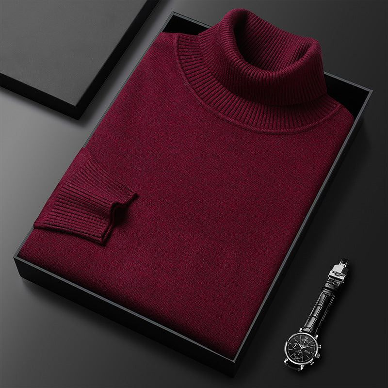 Herren Pullover mit Rollkragen, elegantes Design, ideal für Herbst und Winter, bietet Komfort und Wärme für kühle Tage.