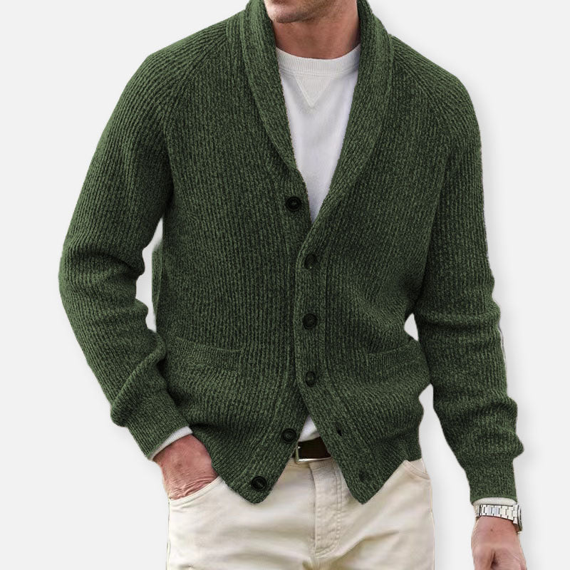 Lässige Strickjacke für Männer, ideal für Herbst und Winter, mit hochwertigem Material und modernem Design.