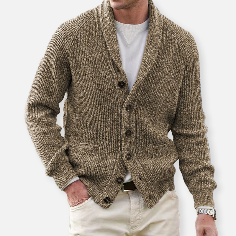 Lässige Strickjacke für Männer, ideal für Herbst und Winter, mit hochwertigem Material und modernem Design.