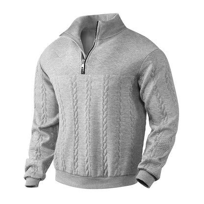 Lässiger Herren-Strickpullover, ideal für Herbst- und Wintertage, aus weichem Strickstoff für Komfort und Wärme