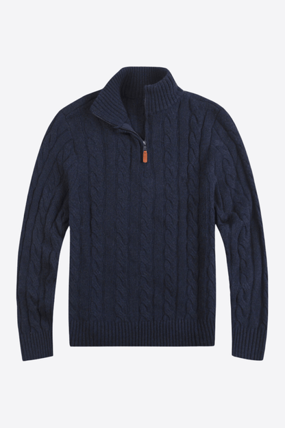 Pullover mit halbem Kragen und Reißverschluss, ideal für Herbst und Winter, bietet Komfort, Wärme und einen modernen Look