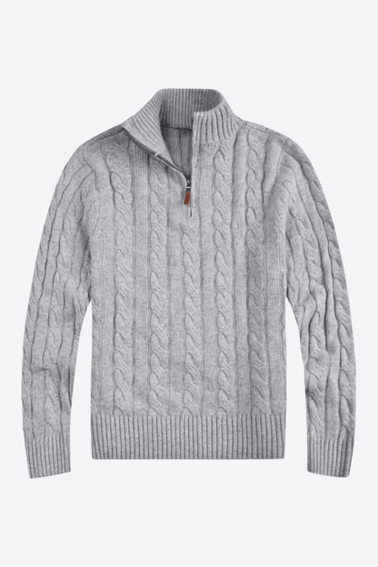 Pullover mit halbem Kragen und Reißverschluss, ideal für Herbst und Winter, bietet Komfort, Wärme und einen modernen Look