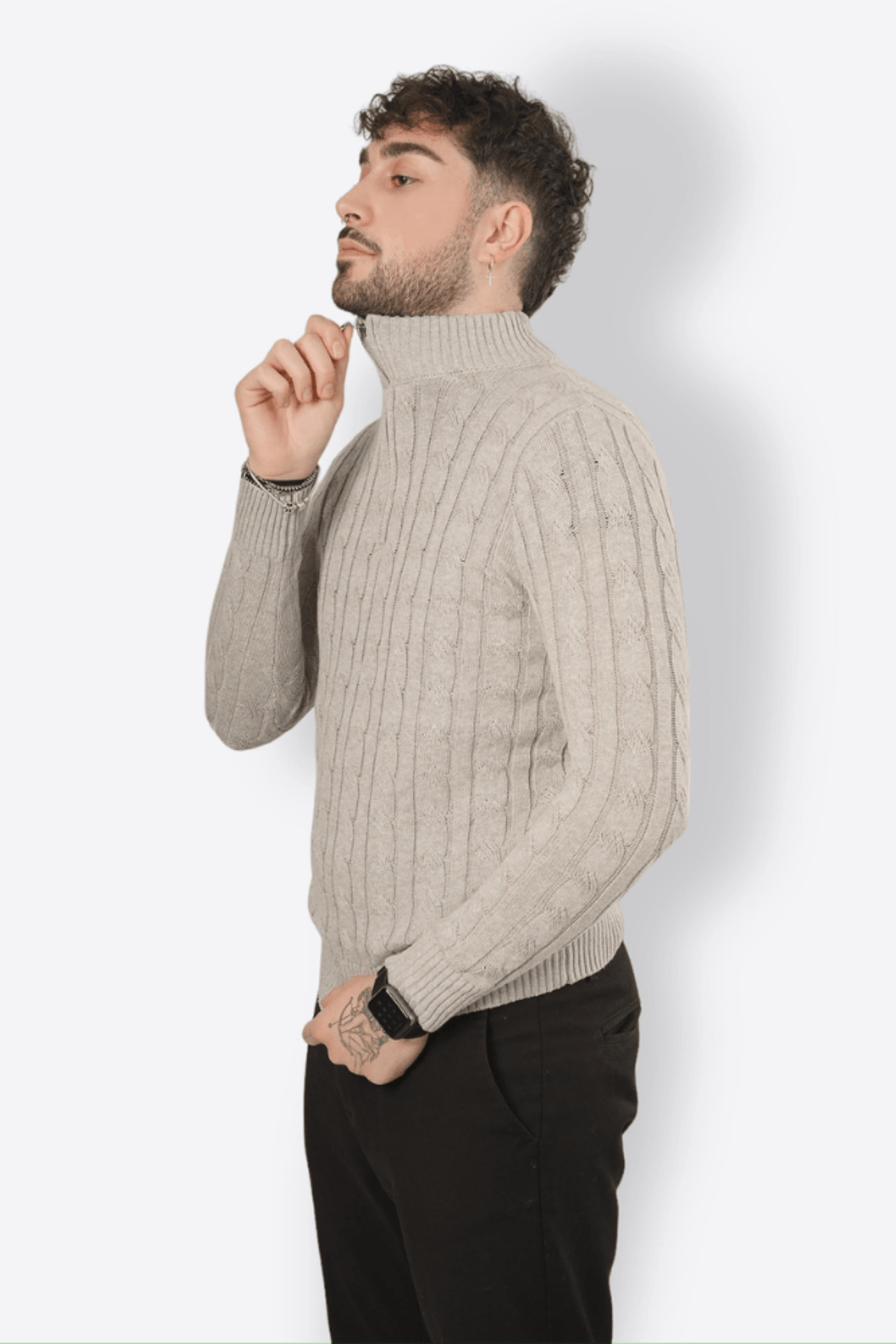 Pullover mit halbem Kragen und Reißverschluss, ideal für Herbst und Winter, bietet Komfort, Wärme und einen modernen Look