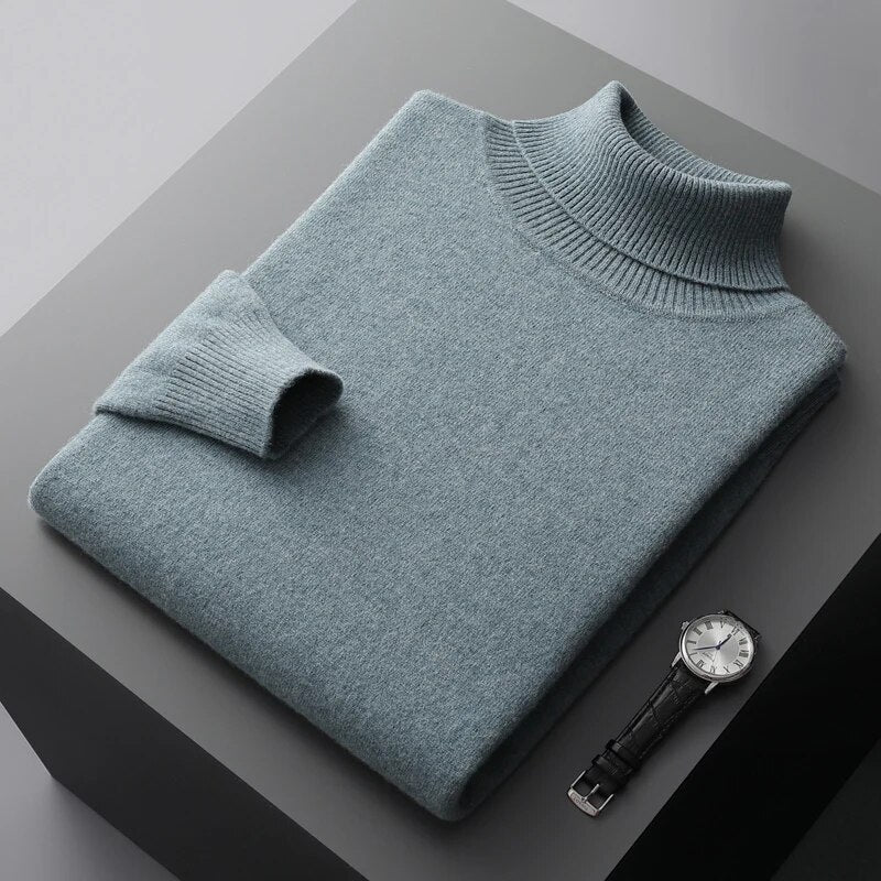 Rollkragenpullover aus Kaschmir, luxuriöser Kaschmir-Rollkragenpullover, ideal für Stil im Herbst und Winter.