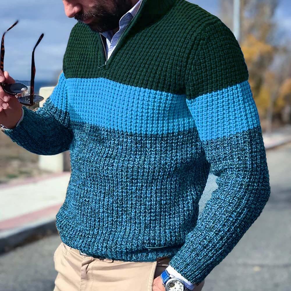 Rustikaler Strickpullover für Männer, ideal für kühle Herbst- und Wintertage