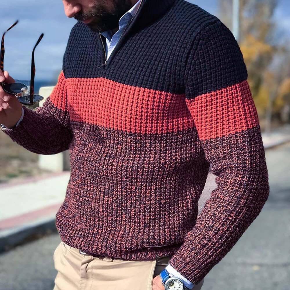 Rustikaler Strickpullover für Männer, ideal für kühle Herbst- und Wintertage