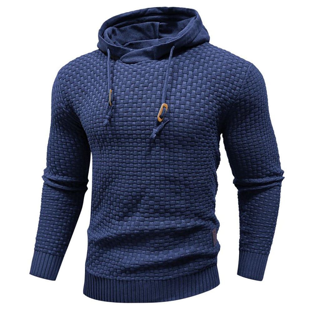 Schmal geschnittener Herren-Kapuzenpullover, ideal für Herbst und Winter, bietet Stil und Wärme.