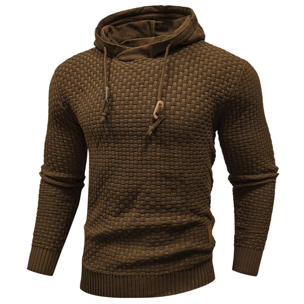 Schmal geschnittener Herren-Kapuzenpullover, ideal für Herbst und Winter, bietet Stil und Wärme.