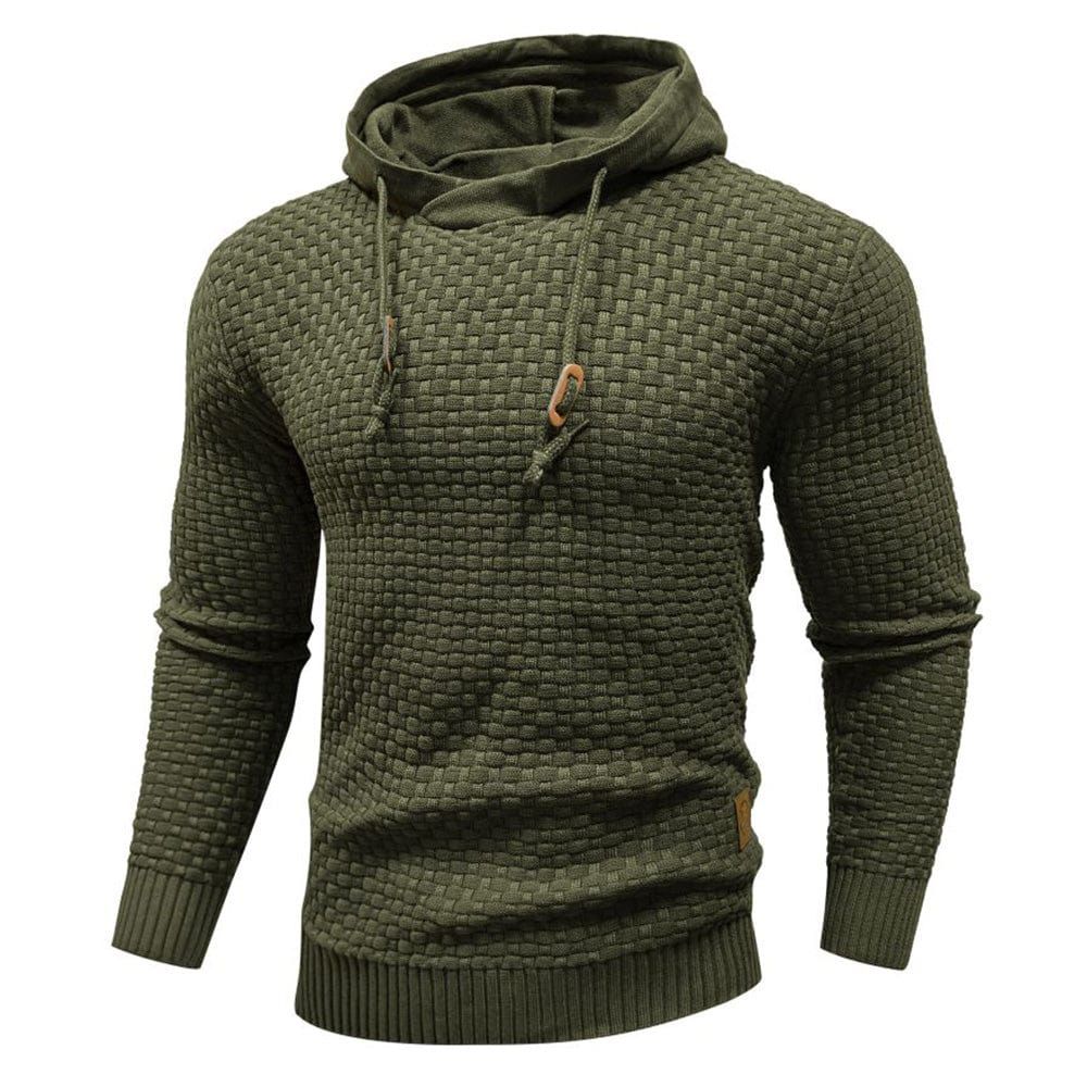 Schmal geschnittener Herren-Kapuzenpullover, ideal für Herbst und Winter, bietet Stil und Wärme.