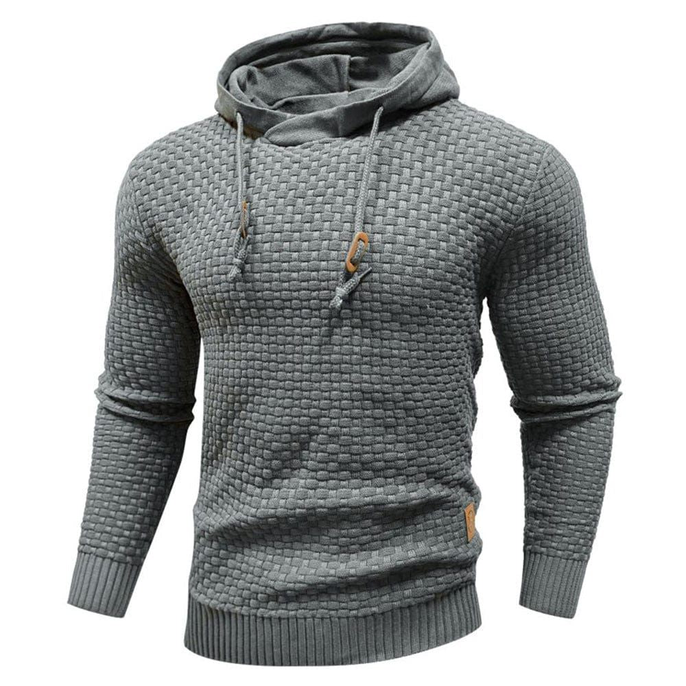 Schmal geschnittener Herren-Kapuzenpullover, ideal für Herbst und Winter, bietet Stil und Wärme.