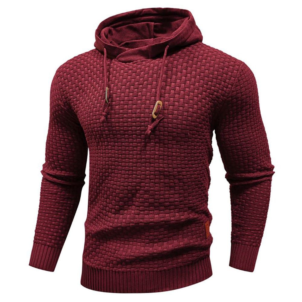 Schmal geschnittener Herren-Kapuzenpullover, ideal für Herbst und Winter, bietet Stil und Wärme.