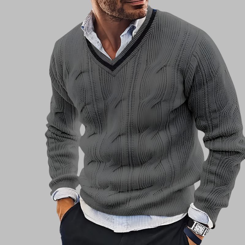 Warmer eleganter Pullover für Männer, ideal für Herbst und Winter, kombiniert Komfort und Stil für kalte Tage