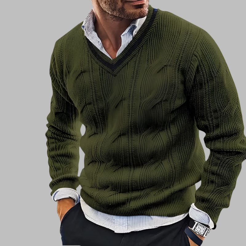 Warmer eleganter Pullover für Männer, ideal für Herbst und Winter, kombiniert Komfort und Stil für kalte Tage