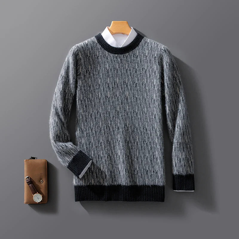 Warmer Kaschmir-Pullover für Männer, ideal für Herbst- und Wintertage, weiches und leichtes Kaschmir, zeitloses Design.