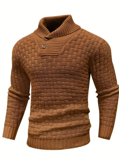 Warmer Strickpullover für Männer, ideal für gemütliche Herbst- und Wintertage