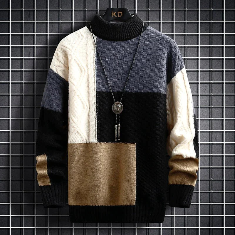 Trendiger Patchwork-Pullover - Brody