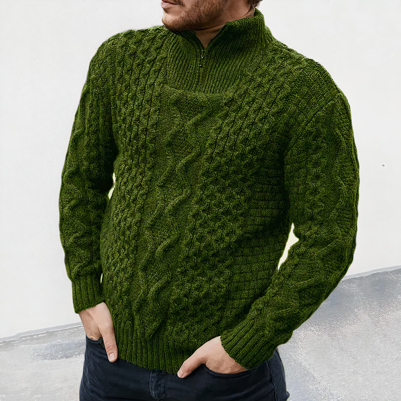 Winterpullover mit hohem Kragen - Fraser